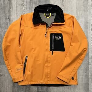Mountain Hardwear Conduit Softshell Jacket Orange Outdoor Hike Mens Sz Medium